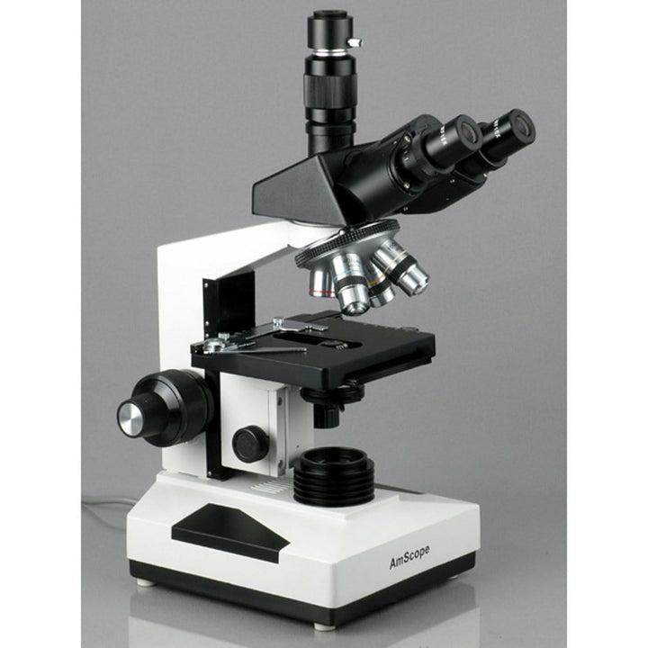 AmScope T490B-DKO Trinokulares Dunkles Feld Verbundmikroskop mit Ölkondensator, 40X-2000X, 12" x 9"