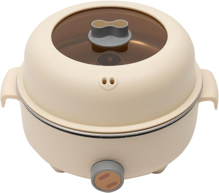1.5l Elektrische Hot Pot Mit Dampfgarer,Dampfgarer,Antihaft Mini Elektropfanne,Zum Kochen,FüR Braten