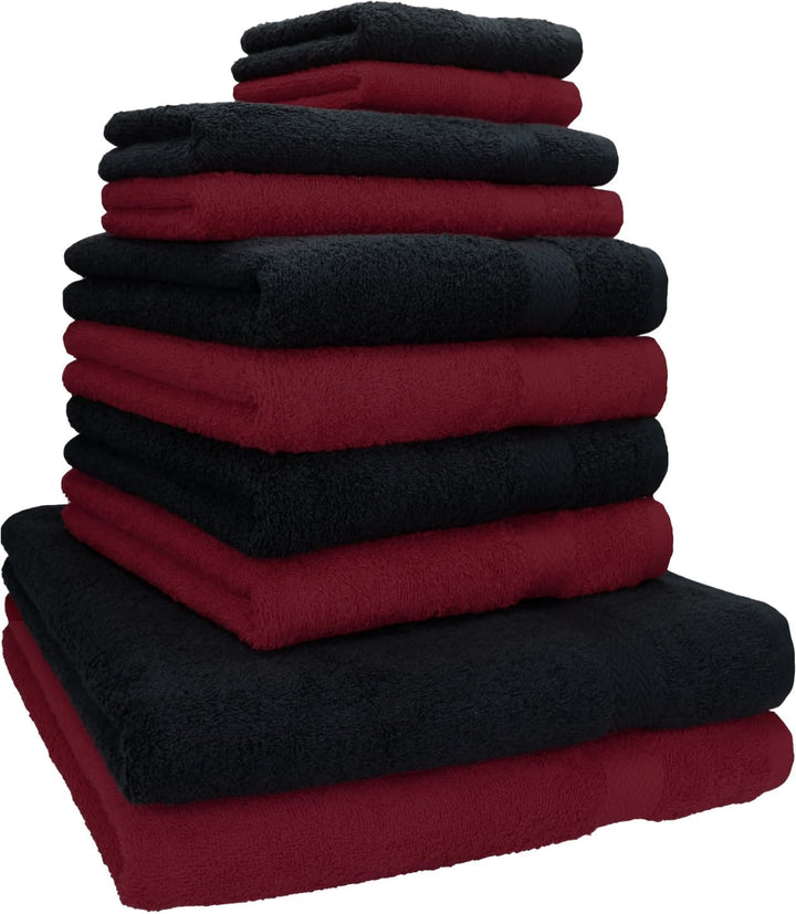 Betz 10-TLG. Handtuch-Set Classic 100% Baumwolle 2 Duschtücher 4 Handtücher 2 Gästetücher 2 Seiftüch