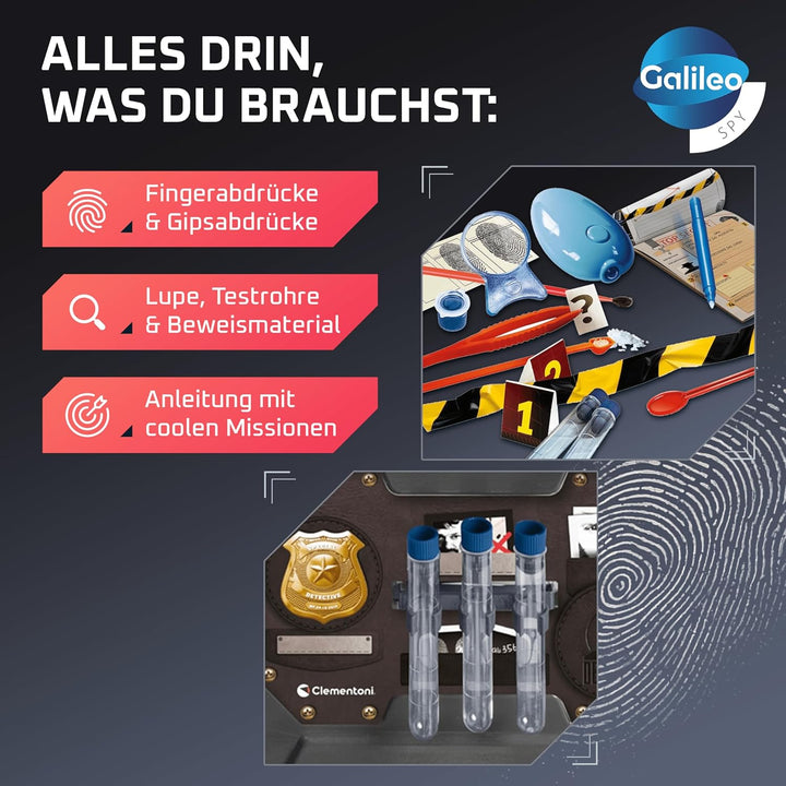Galileo Spy Ermittler-Koffer für Detektive &amp; Geheimagenten - Spannendes Detektiv-Set - Spielzeug für