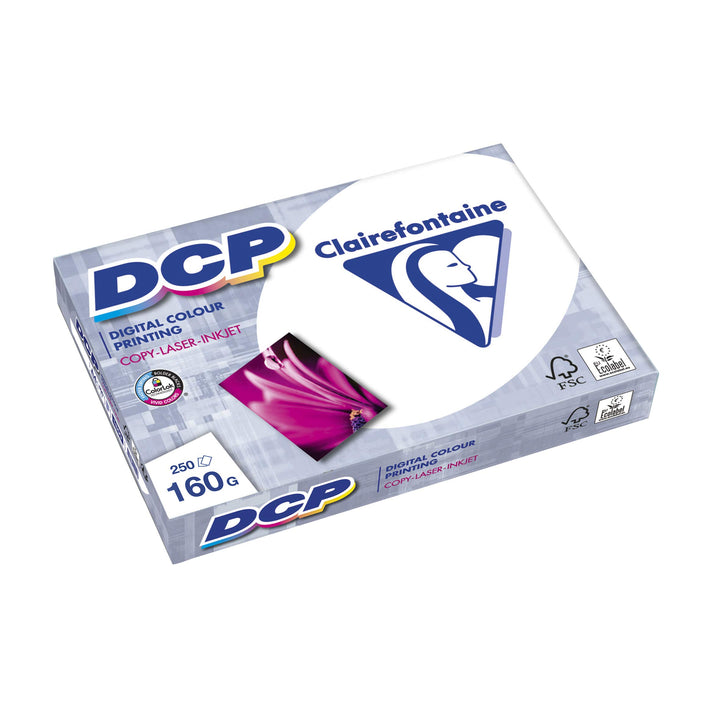Clairefontaine Druckerpapier DCP in satiniertem Weiss / 4 x 250 Blatt in DIN A4 mit 160 Gramm / Prem