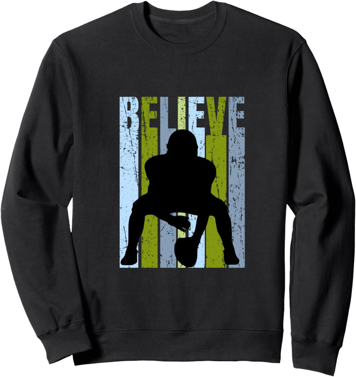 Retro Jungen American Football Geburtstag Motivierend Herren Sweatshirt