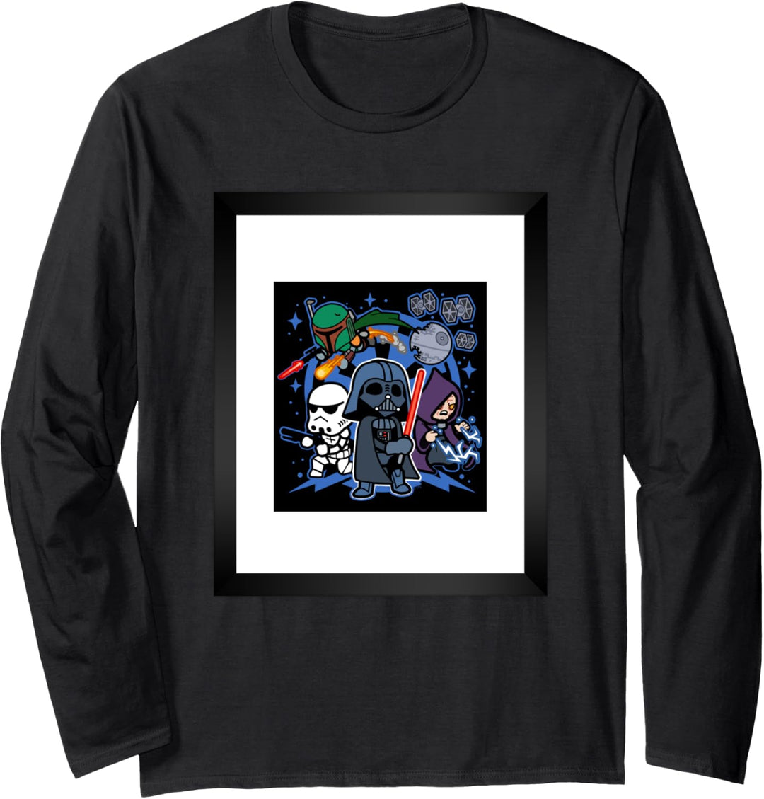 Star Wars Vader Kawaii Chibi Team Empire Langarmshirt