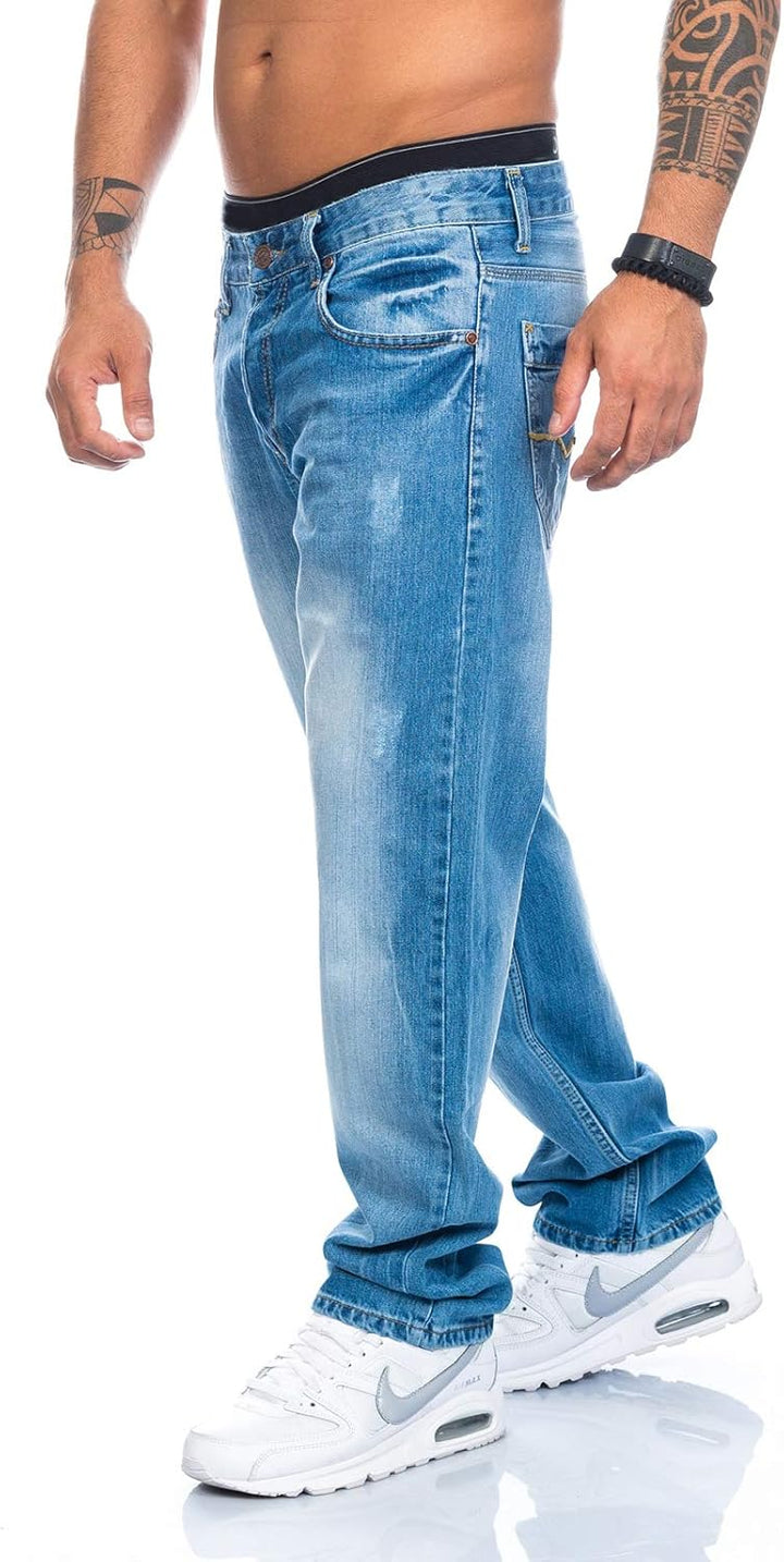 Rock Creek Herren Jeans Hose RC-2009 29W / 30L Blau, 29W / 30L Blau