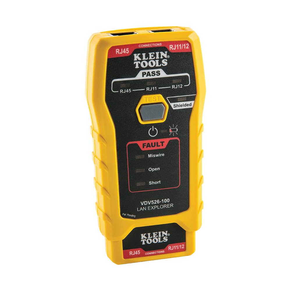 KLEIN TOOLS Netzwerkkabel-Prüfgerät, LAN Explorer™ Datenkabel-Prüfgerät mit Remote-Einheit RJ45 and