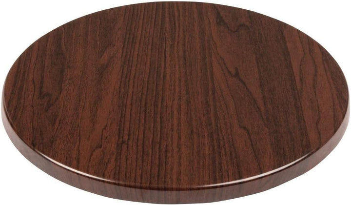 Bolero Tischplatte, rund, vorgebohrt, 600 cm B x 600 mm T, Dunkelbraun 600(Ø)mm, 600(Ø)mm