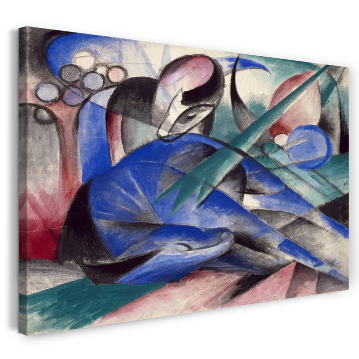 Printed Paintings Leinwand (80x60cm): Franz Marc - Träumendes Pferd (1913) 80x60 cm, 80x60 cm
