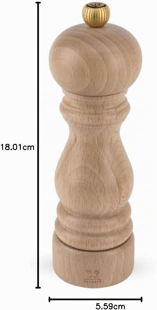 PEUGEOT 870418 Pfeffermühle 18cm Buche N natur Peugeot-Mahlwerk Single, Single