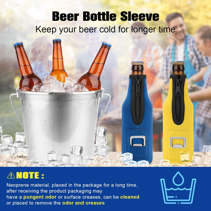 Desing Wish 4 Stück 12oz 330 ml Bier Flaschenkühler Neopren Manschette Bierkühler Flaschen Kühlmansc