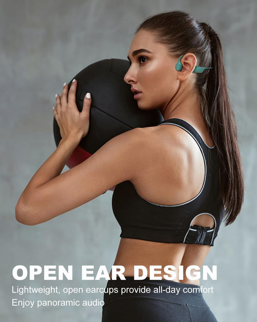 SANOTO Knochenschall Kopfhörer Bluetooth 5.3 Open Ear Kopfhörer IPX7 wasserdichte Schweissfeste Bone