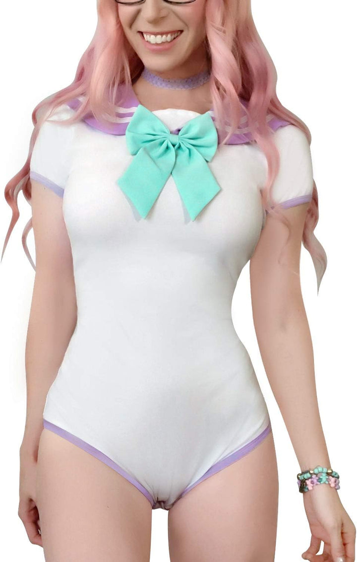 LittleForBig Baumwolle Strampler Onesie Pyjamas Bodysuit - Klassische Japanische Schulmädchen Purpur