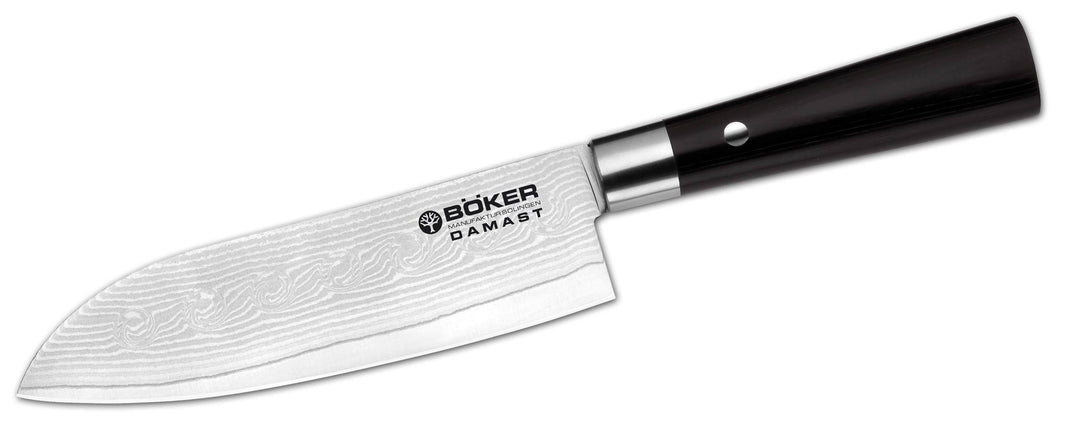 BÖKER 130417DAM Messer Damast Black Santoku, Kunststoff, Schwarz