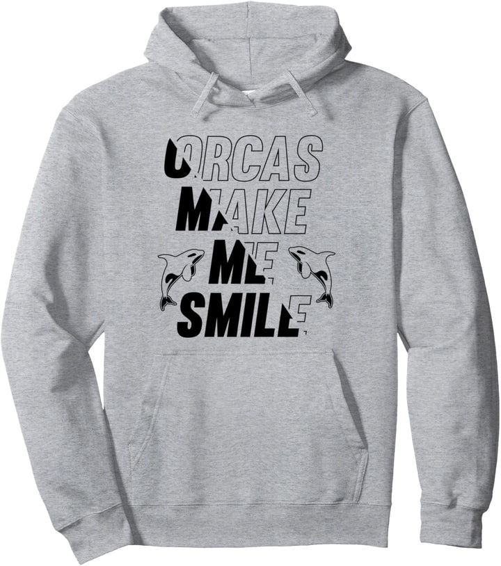 Orcas bringen mich zum Lächeln Ironische Meerestiere Whale Pullover Hoodie