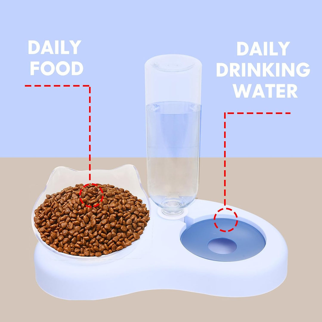 NUOBESTY Automatischer Wasserspender mit 500ml Fassungsvermögen Futternapf für Katzen und Hunde aus