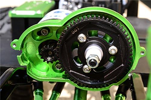G.P.M. Axial SCX10 II Tuning Teile (AX90046) Aluminium Spur Gear Adapter + Steel Gear 55T - 1 Set Or