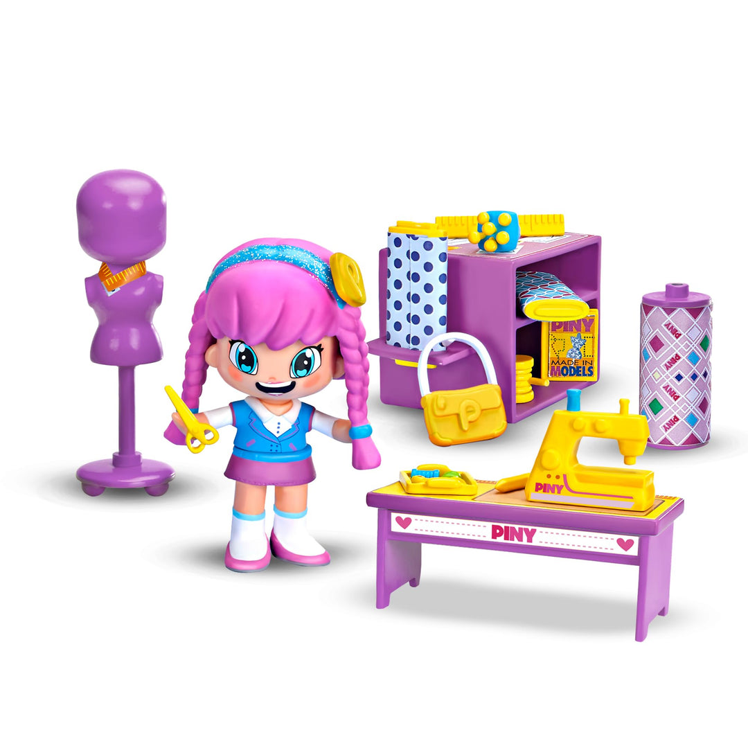 Pinypon - by PINY, Fashion-Klasse, Playset Szenario Modedesign und Accessoires wie die Serie PINY In