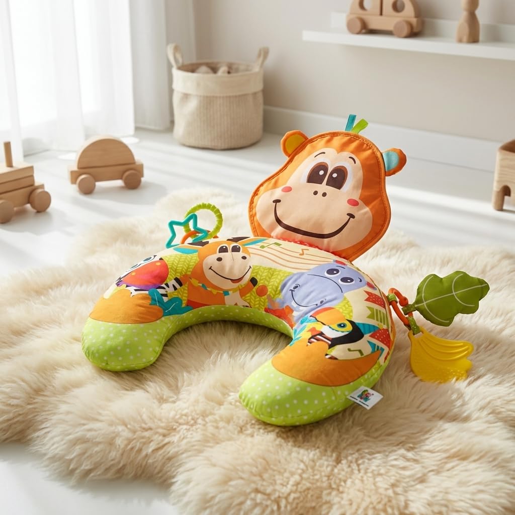 BALIBAZOO Tummy Time Bauchlage Kissen Baby - BPA-Frei Spielkissen ab 0+ Monaten - Sensorisch Bauchki