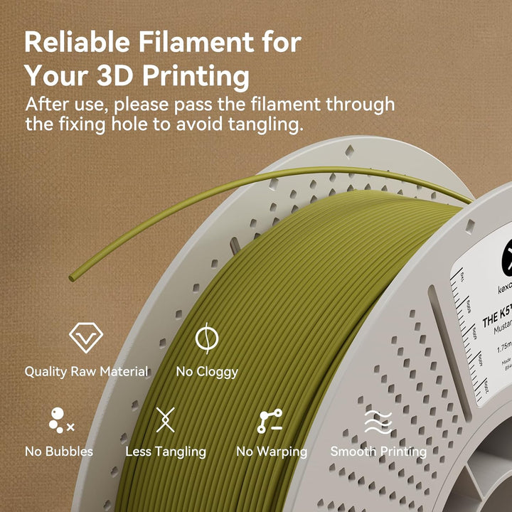 kexcelled PLA Matte Filament Ahornrot 1,75mm +/-0,03mm, Matt Textur Finish Farbe, Ästhetische Materi