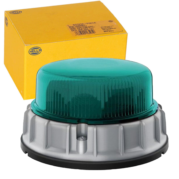 HELLA - LED-Blitz-Kennleuchte - K-LED 2.0 F - 12/24V - grün - Anbau - 2XD 011 557-131