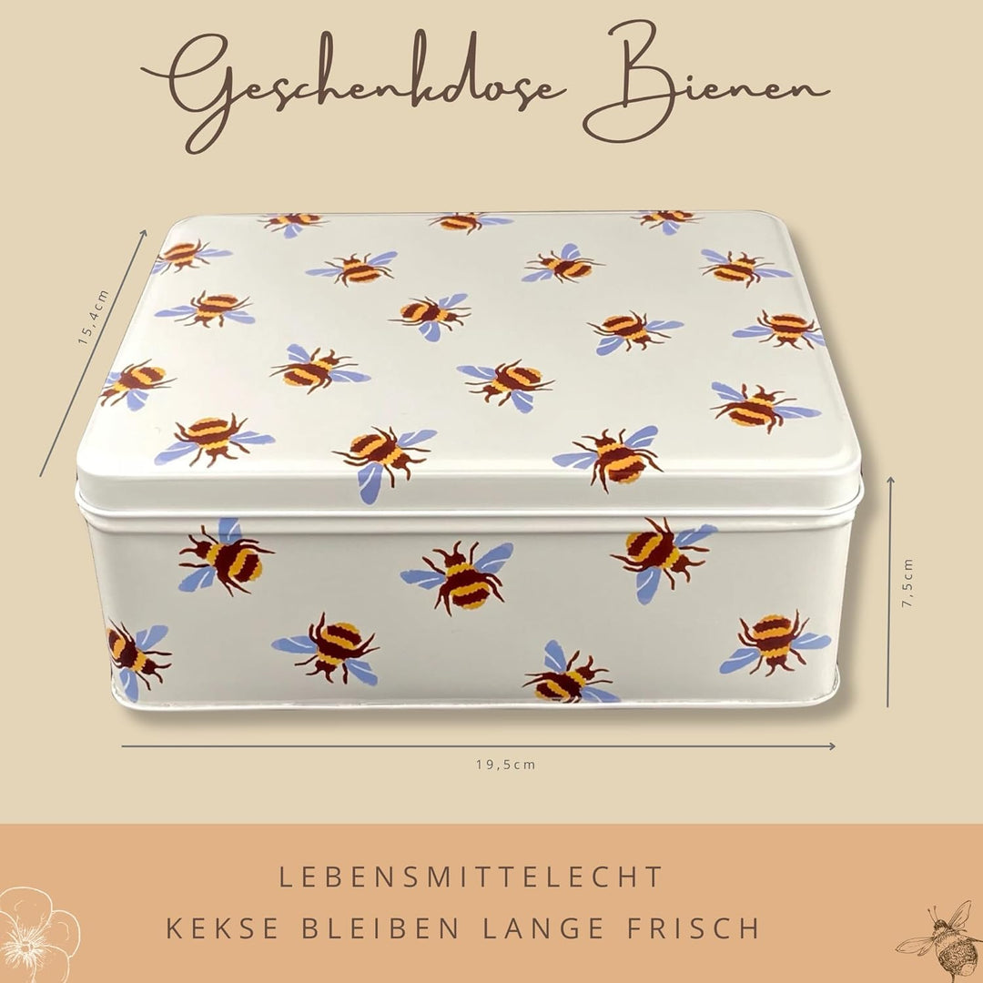 Geschenkdose Design Emma Bridgewater - Liebevoll gestaltete rechteckige Vorratsdose - Motiv Bienen -