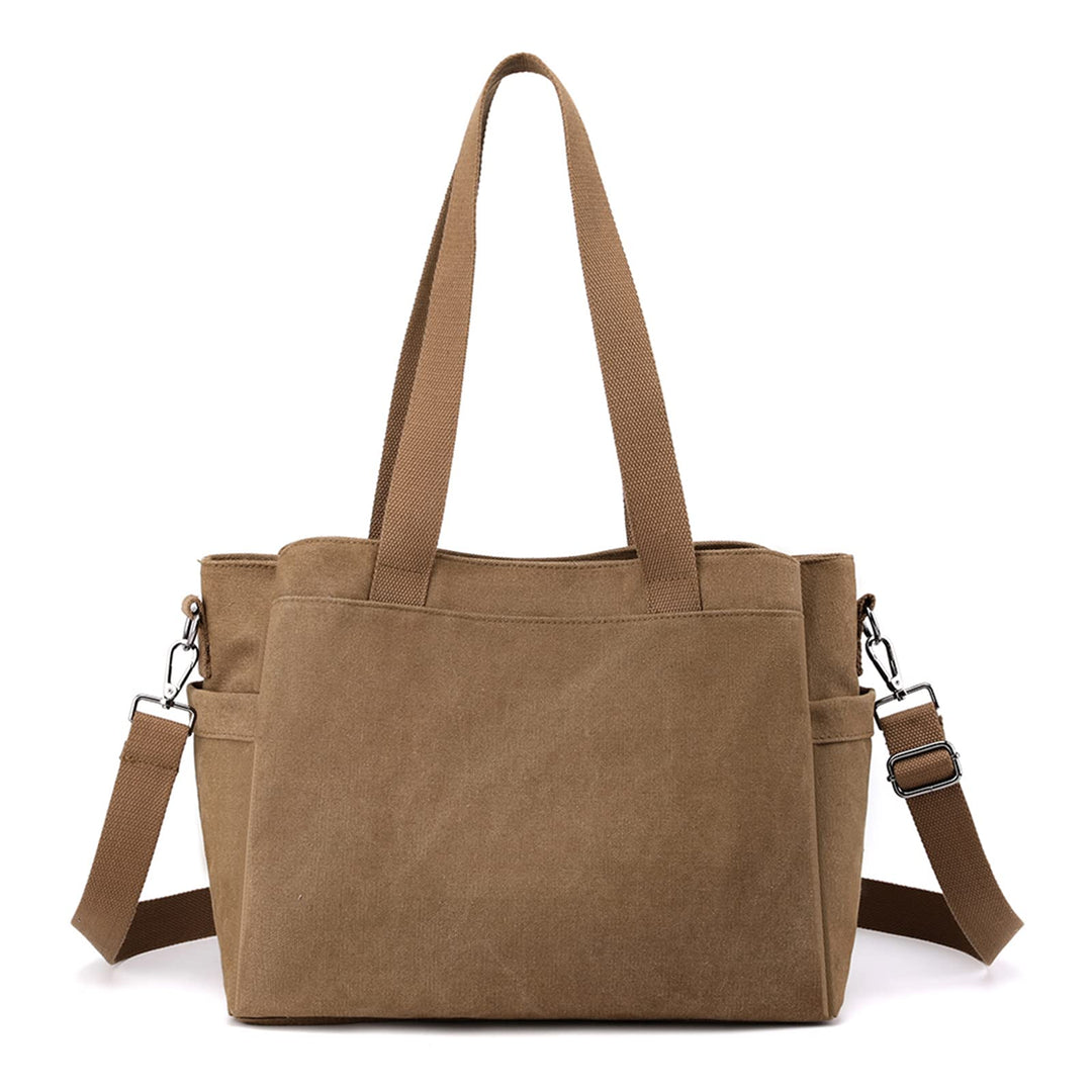 CORIOS Damen Schultertasche Canvas Handtasche Casual Tragetasche Grosse Kapazität Umhängetasche Mult