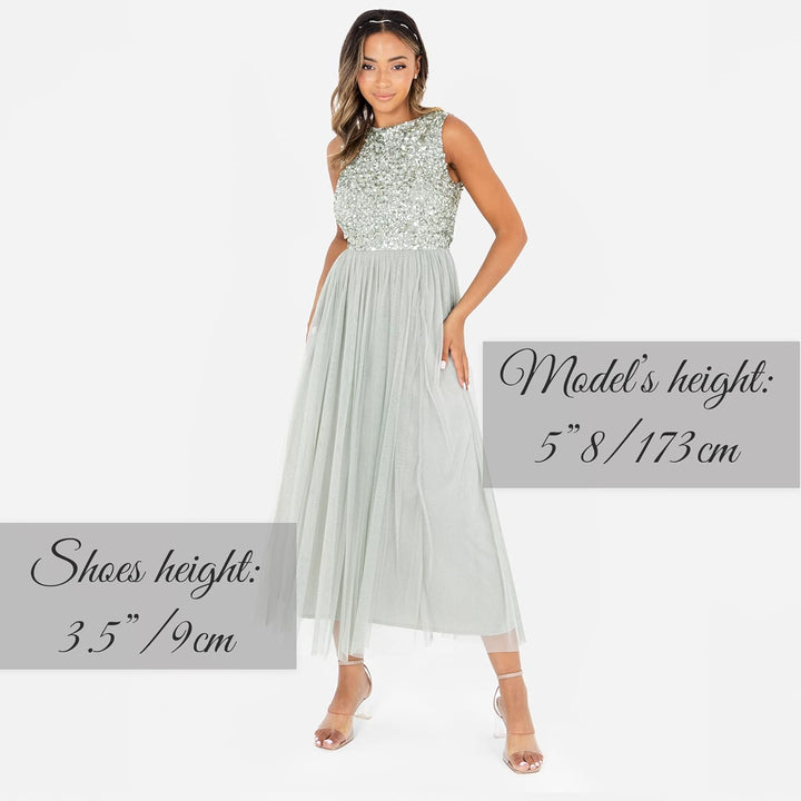 Maya Deluxe Damen Bridesmaid Dress Green Lily 38, Green Lily 38