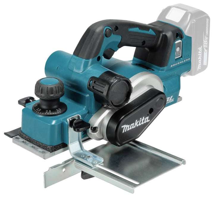 Makita DKP181ZU Akku-Hobel 82 mm 18,0 V mit Bluetooth (ohne Akku, ohne Ladegerät), 60 x 450 mm Akku-
