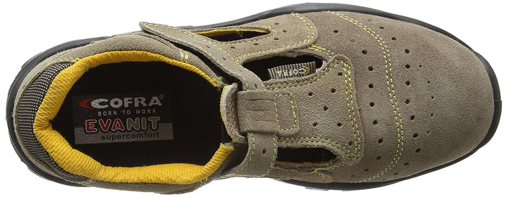 COFRA Sicherheitssandale New Brenta S1P SRC Gr.42, Arbeitsschuhe und Sicherheitsschuhe Veloursleder,
