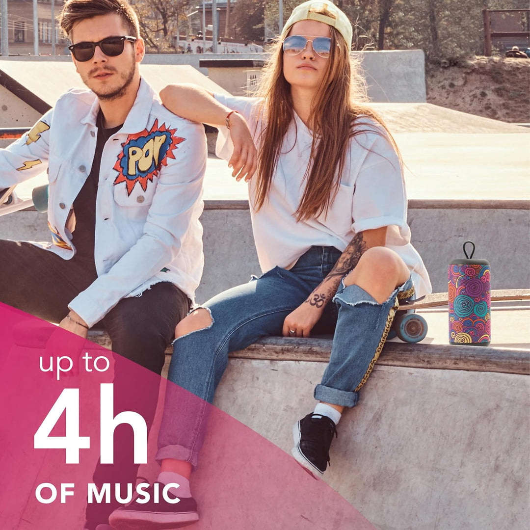 Music Sound | Vertikaler Speaker | Bluetooth 5.0 Outdoor Lautsprecher - 5 Watt Leistung - Playtime 4