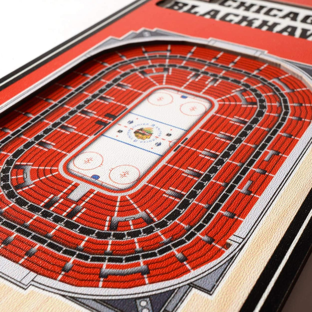 YouTheFan NHL 3D Stadion Banner 6 x 19 Zoll Chicago Blackhawks, Chicago Blackhawks