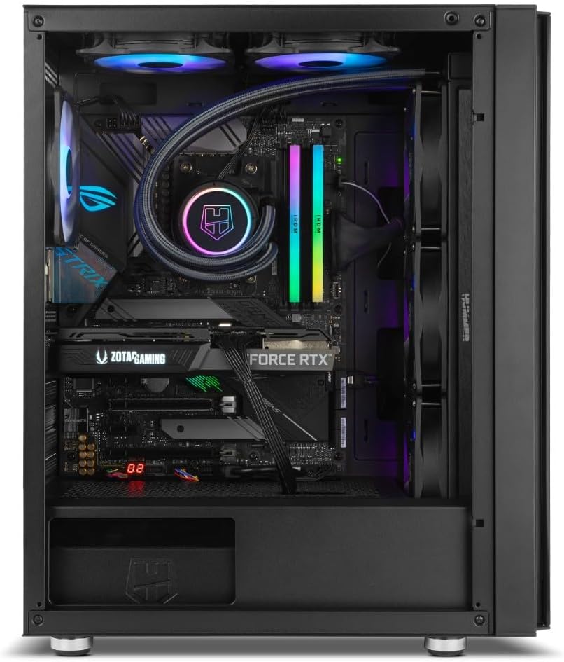 NOX Hummer Horus - NXHUMMERHORUS, Micro-ATX, ATX, Seitenwand und Frontseite aus gehärtetem Glas, 4 A