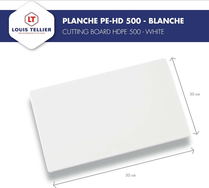 LOUIS TELLIER | Schneidbrett PEHD 500 | 50 x 30 x 2 cm | Professionelle Qualität | HACCP-konform | W