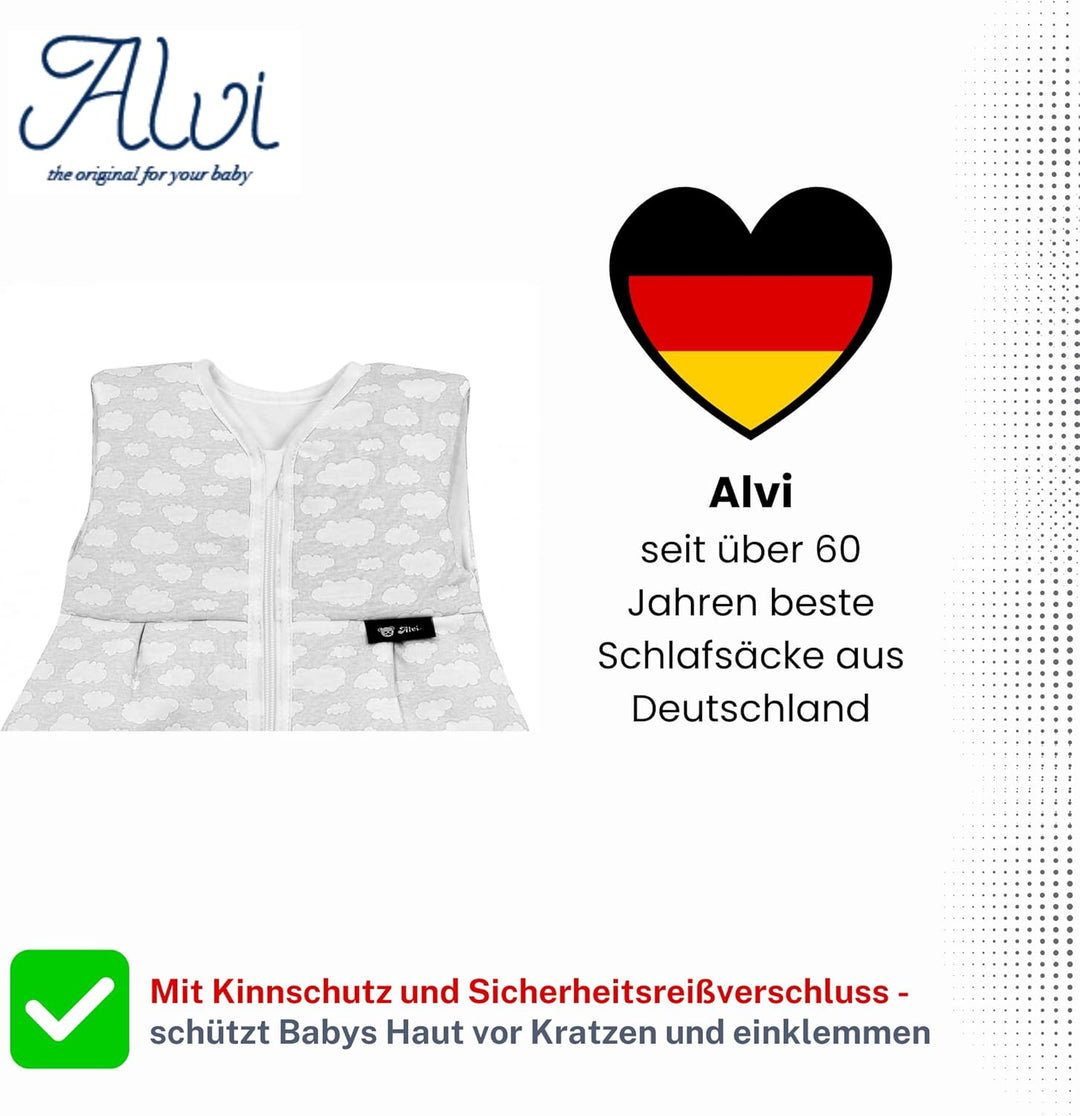Alvi Baby Mäxchen Thermo Schlafsack | Baby-Schlafsack ohne Ärmel | Winterschlafsack | Alvi Aussensac