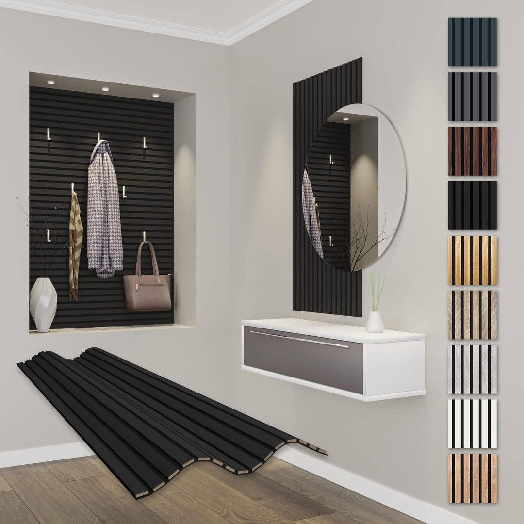 HEXIM Akustikpaneele 118x60cm Holz Comfort - flexible Holzpaneele Platten Lamellenwand MDF Wandpanee