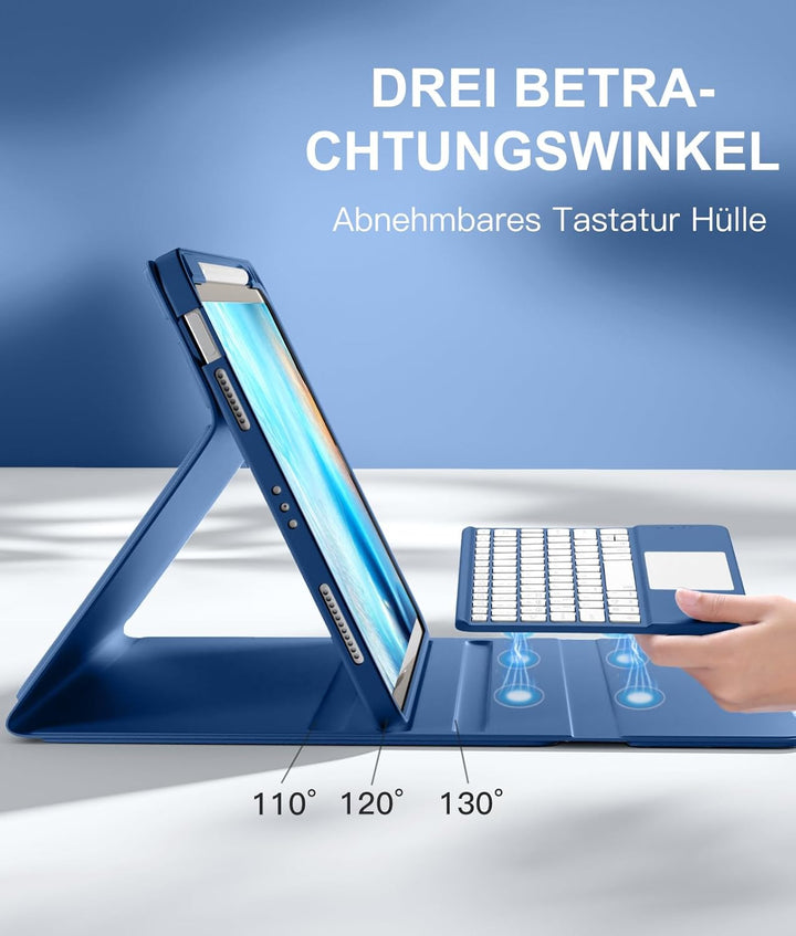 Vobafe Hülle mit Tastatur Touchpad für iPad Air 11 Zoll 2024 M2/ iPad Air 5 4 2022/2020 10,9 Zoll, 7