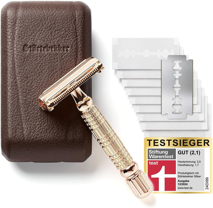 Störtebekker® Premium Rasierhobel All-in-one Set - inkl. Rasierpinsel, Rasierseife, Rasierschale, Ra