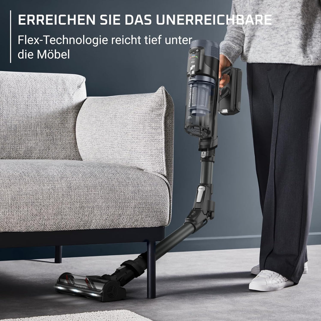 Rowenta X-Force Flex 14.80 RH9B36WV, Cordless Stick Vacuum, Extra Suction Power 240 AW, Auto Suction