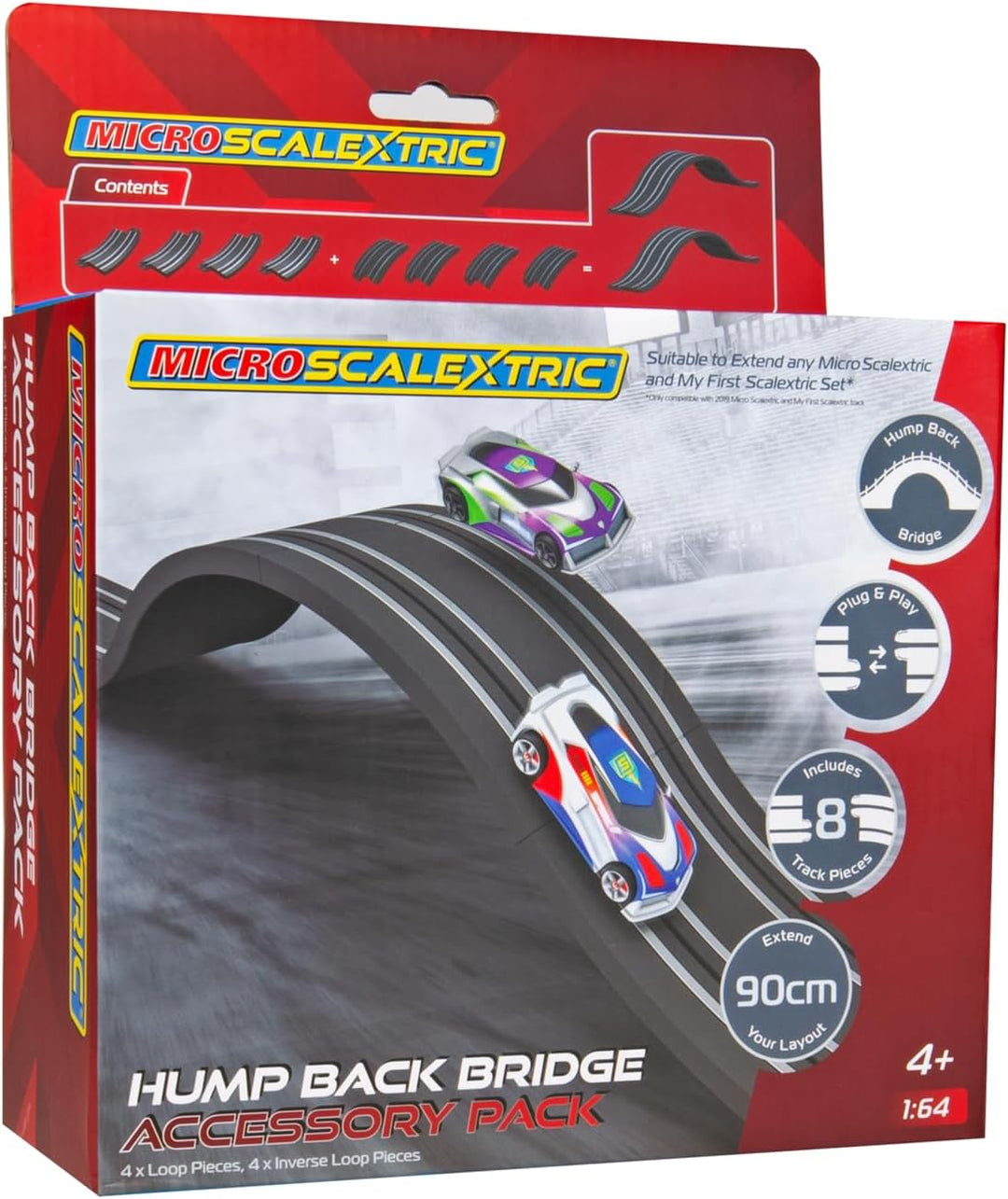 Micro Scalextric G8049 Hump Backed Bridge Micro-Zubehörpaket Zubehör – Schienen- und Schienenzubehör