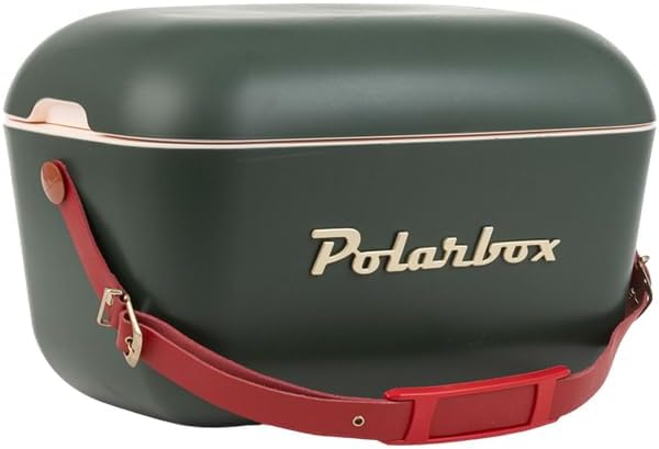 Kreher® Kühlbox Passive Kühlbox Kühltaschen Polar in Retro Vintage Design aus Kunststoff mit polysty