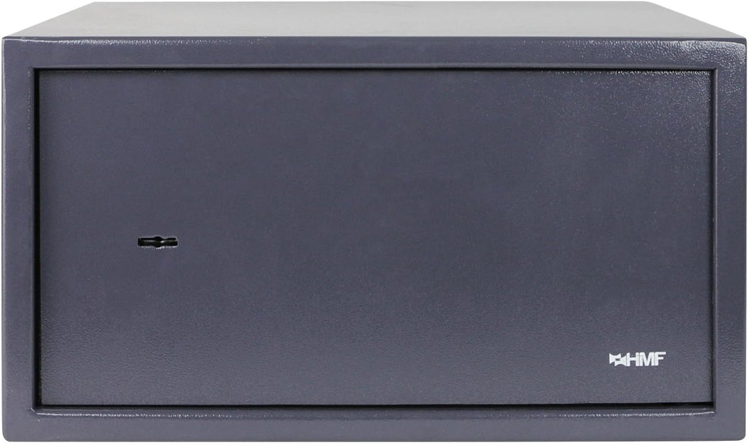 HMF 49204-11 Tresor passend für Laptop und Ordner, Möbeltresor Doppelbartschloss, 45,0 x 25,0 x 36,5