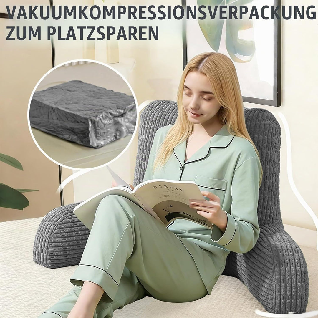 Lesekissen für Bett Und Sofa, Erwachsenensofa mit Rückenlehnenkissen, Sitzkissen mit Armlehne, Rücke