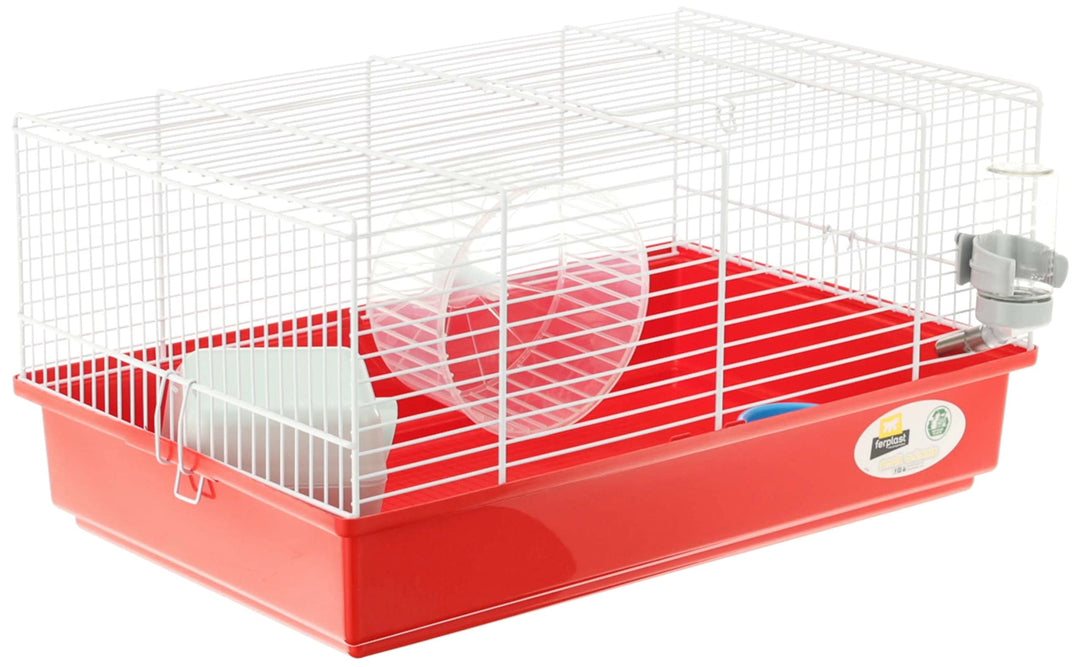 Ferplast Hamsterkäfig, Nagerkäfig CRICETI 9, Kleintierkäfig, Hamsterzubehör inklusive, 46 x 29,5 x h