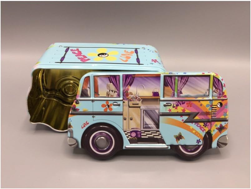 Blechdose Mini Camper Van Hippy 17x9x7 cm Keksdose Deko Box Dose Retro