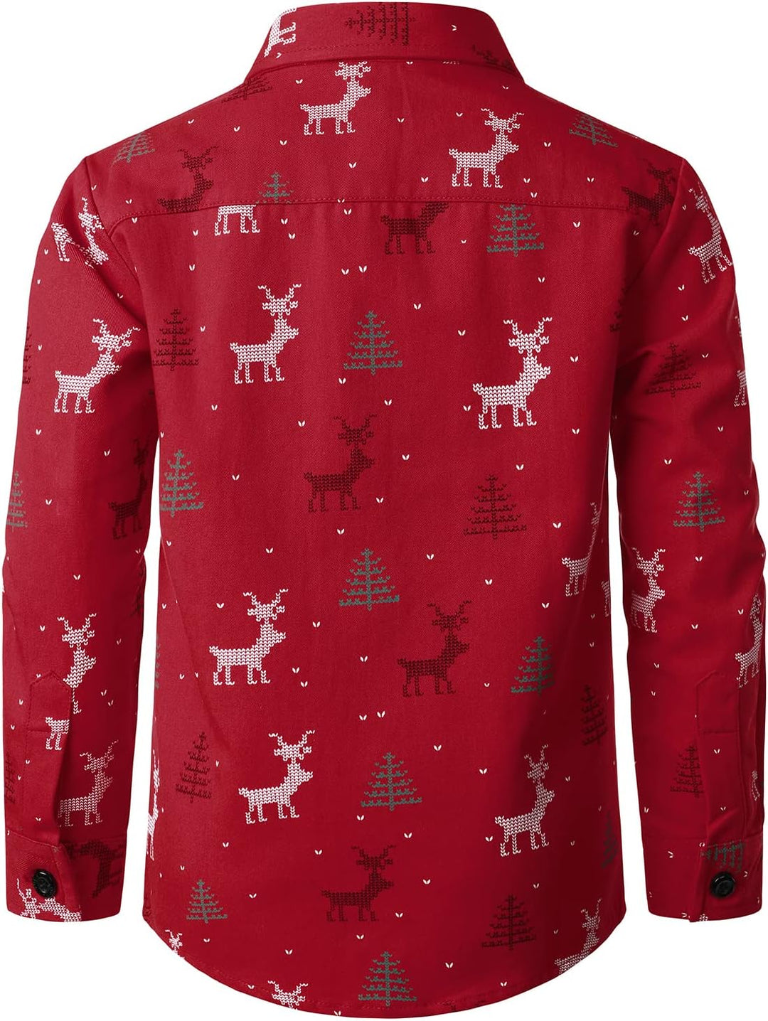 JOGAL Herren Funky Christmas Print Weihnachtsmann Hemd Langarm Button Up Freizeithemd Grosse Jungs 6