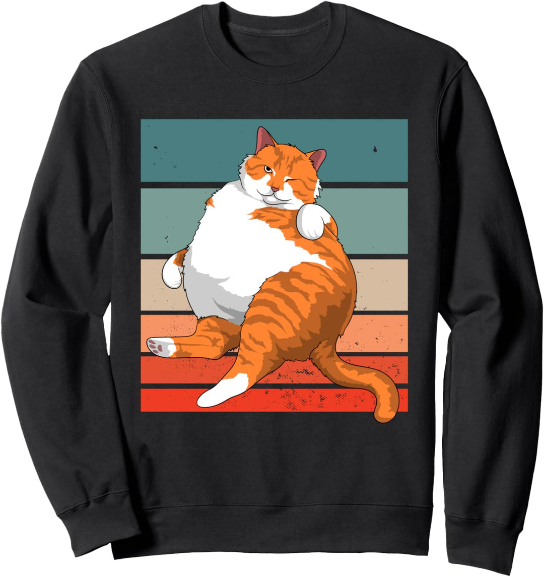 Retro-Meme Der Chonk-Katze Vintage Katzen Sweatshirt