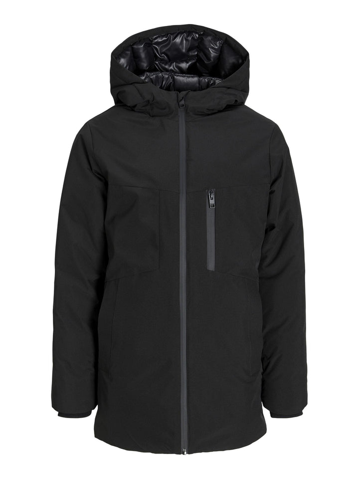 JACK & JONES Male Parka Parka 164 Schwarz, 164 Schwarz