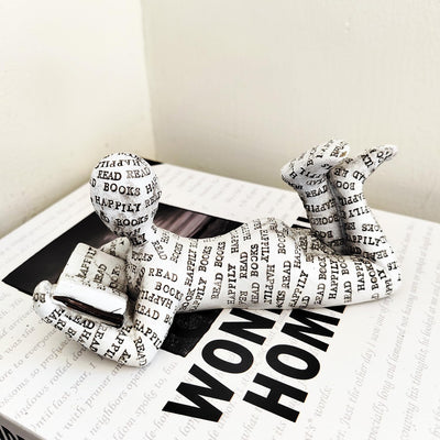 PIGPIGFLY Leserstatue,Deko Figuren,Deko Wohnzimmer,Home Store Dekoration, Leser,Modern Abstract Kuns