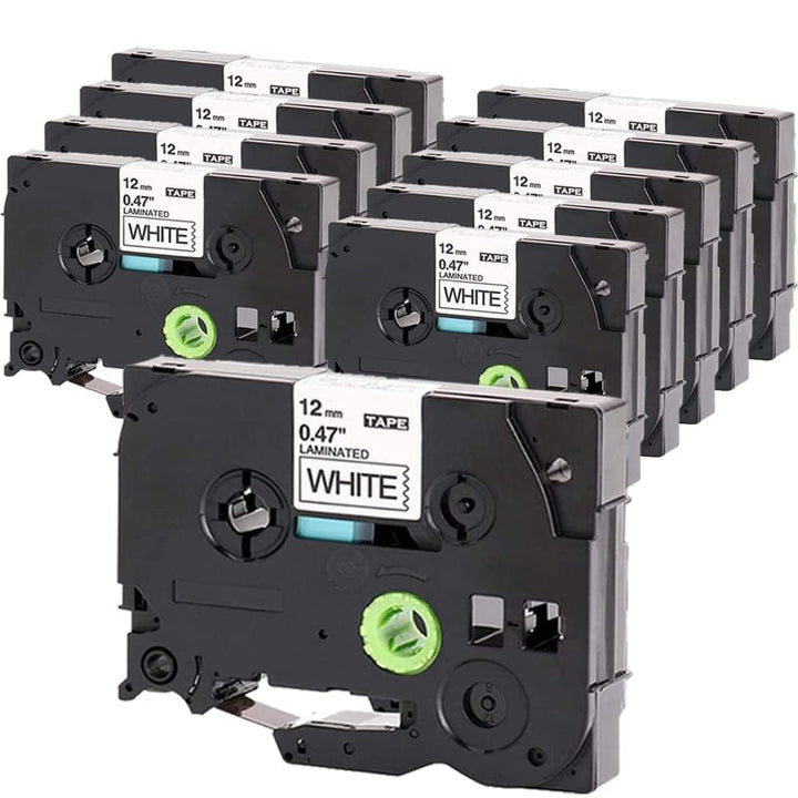 10er-Pack kompatible TZe-231 Schriftbänder für Brother TZe-231 / TZ-231, 12 mm (0,47 Zoll) laminiert
