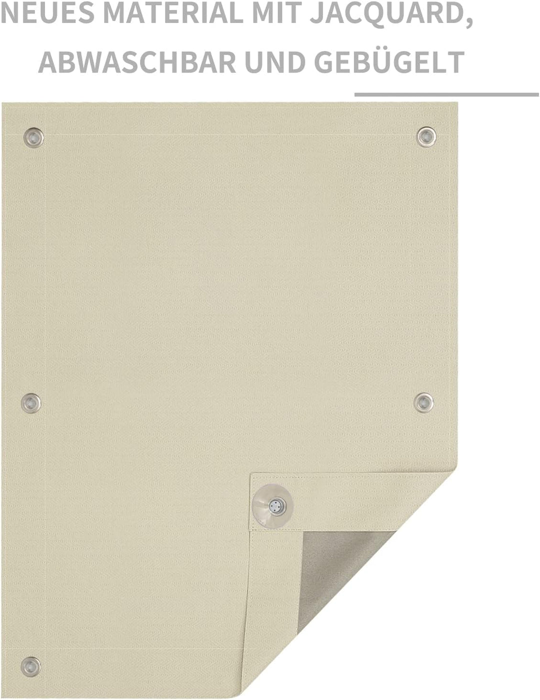 WOLTU Thermo Dachfenster Rollo ohne Bohren Sonnenschutz Verdunkelungsrollo mit Saugnäpfen, Thermorol
