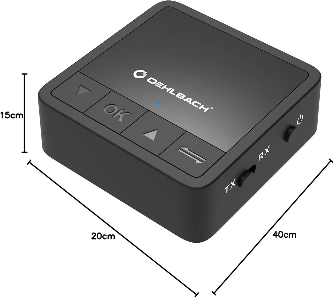 Oehlbach BTR Innovation 5.2 - Bluetooth Transmitter und Receiver (Sender/Empfänger) in aptX Qualität